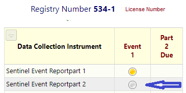 SER Event Reportpart 2 Select Radio Button